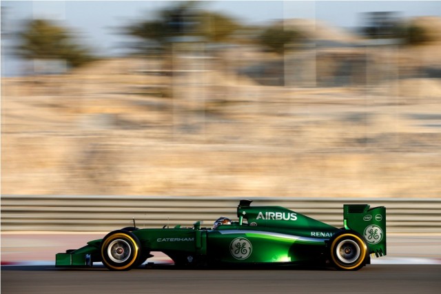 2014 F1 Pre Season Test 2 - Day 2 Bahrain International Circuit, Bahrain. Thursday 20 February 2014. Kamui Kobayashi, Caterham CT05 Renault. World Copyright: Glenn Dunbar/LAT Photographic. ref: Digital Image _W2Q2831