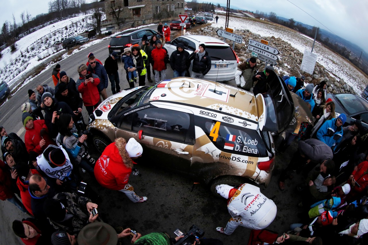 WRC  RALLYE MONTE CARLO 2015  - PHOTO : CITROEN RACING/AUSTRAL Loeb Sebastien, Citroen Total Abu Dhabi WRT, DS 3 WRC, Ambiance