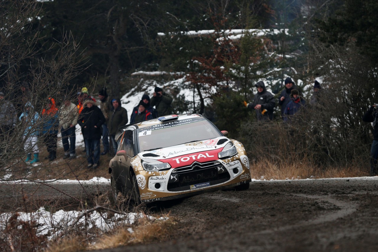 WRC  RALLYE MONTE CARLO 2015  - PHOTO : CITROEN RACING/AUSTRAL 04 Citroen Total Abu Dhabi WRT, Loeb Sebastien, Elena Daniel, DS 3 WRC, Action