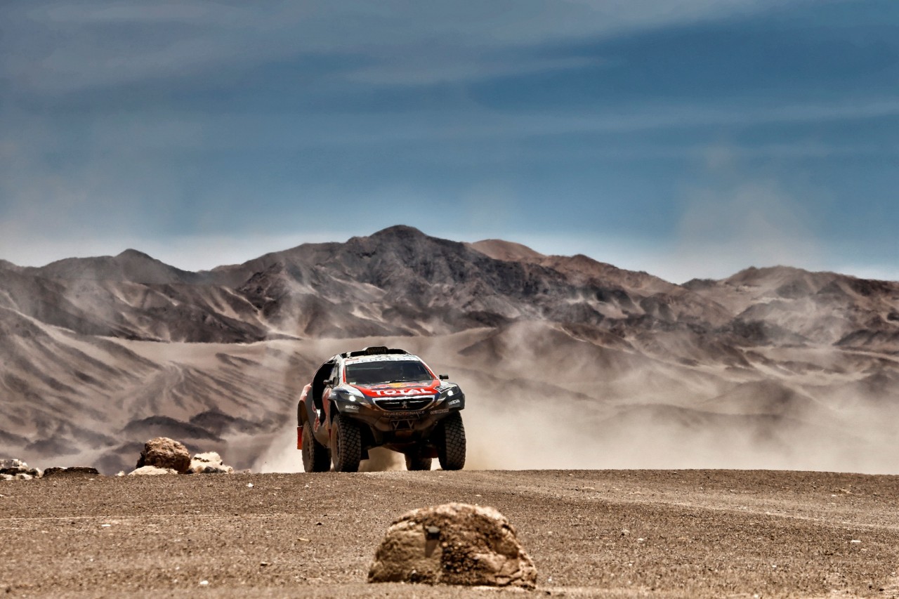 302 PETERHANSEL Stephane (Fra) COTTRET Jean paul (Fra) Peugeot action during the Dakar 2015 Argentina Bolivia Chile, Stage 9 / Etape 9 -  Iquique to Calama on January 13th 2015 at Iquique, Chile. Photo Frederic Le Floch / DPPI