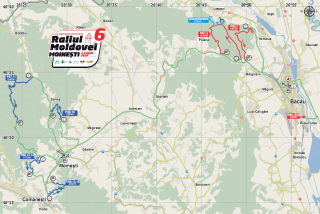 harta generala CNRD - Raliul Moldovei Moinesti 2016